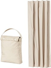 Portable Blackout Curtain 198 x 127 cm Polyester Temporary Window Blind Beige