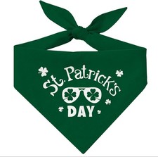 St. Patrick's Day Dog Bandanas, Green Dog Bandanas, St. Patrick's Day Dog's Gift