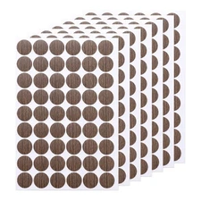 7PCS Self-Adhesive Screw Hole Sticker 0.83" Dark Walnut Screw Hole Cover