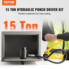 New Hydraulic Knockout Punch Kit, 15 Ton 1/2" to 4" Conduit Hole Cutter Set, K