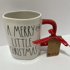 Rae Dunn A Merry Little Christmas Coffee Mug Ceramic Holiday Handpainted NWT