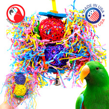 Bonka Bird Toys 1853 Duo Foraging Star Natural Chew Shred Treat Parrot Cage Toy