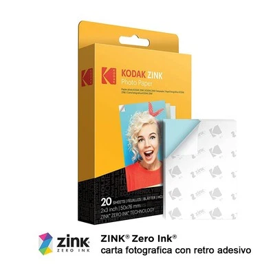Kodak ZINK Photo Paper per printomatic step e smile