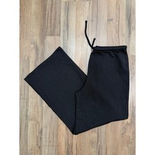 ZARA Black Wide Leg Drawstring Pants NWOT Size M cotton