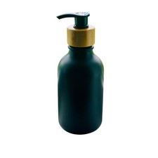 Matte Black Soap Dispenser Bamboo Pump Modern Farmhouse Bathroom Decor
