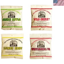 Old Fashioned Hard Candy - Variety 4 Pack - Apple, Cherry, Lemon, and Waterme...