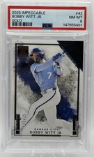 2025 Panini Impeccable #42 Bobby Witt Jr Gold /35 - KC Royals PSA 8