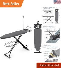 Ironing Board Full Size Compact Heavy Duty Stand with Storage Tray