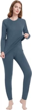 Women 100% Merino Wool Base Layer Sets Midweight Warm Underwear Top Long Johns