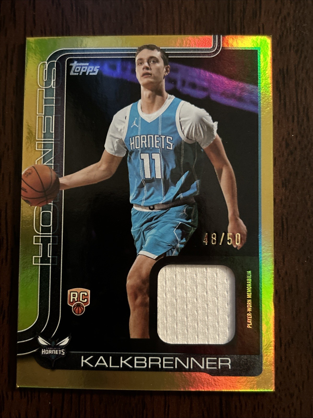 2025-26 TOPPS RYAN KALKBRENNER REAL ONE RELIC Rookie GOLD /50 RC ROOKIE Patch