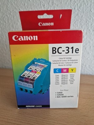 Canon BC-31e Druckkopf Color C M Y  +3xTinte  S450 S4500 BJC 6000 6100 6200 6500