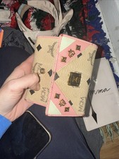 Mcm Wallet  Cardholder With Pink And Gold Details