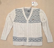 BNWT The Critical Slide Society Roadie Cardigan Large Ecru TCSS Vintage Surf