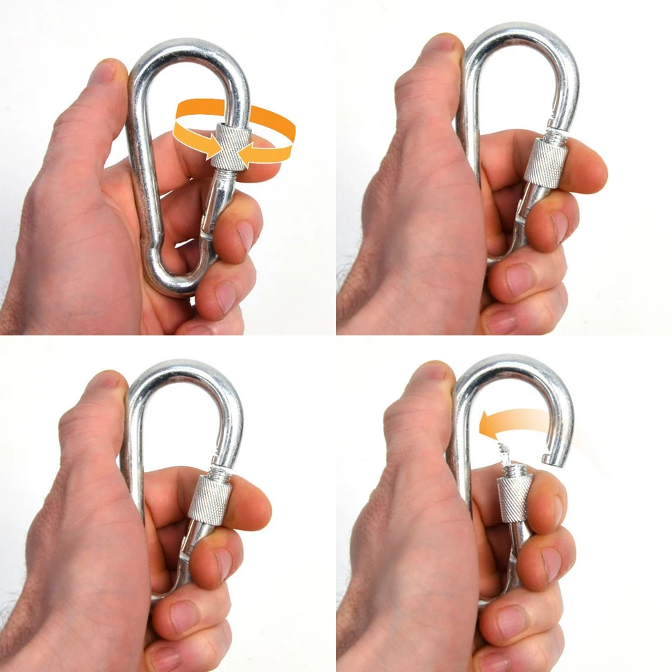 230kg Hängesessel Kette 100cm Aufhängung 2 Karabiner für Hängematte Boxsack - Bild 3 von 4