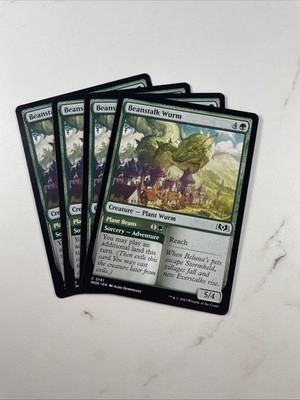 Beanstalk Wurm MTG Playset (4 Copies) NM Non-Foil - WOE C 0161