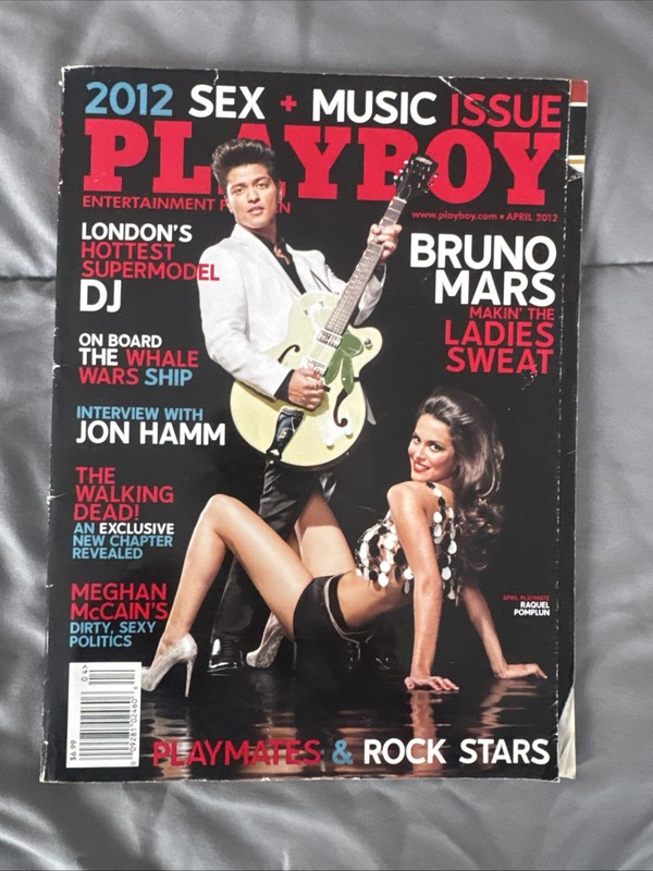 Playboy Magazine April 2012 Bruno Mars Playmates And Rockstars