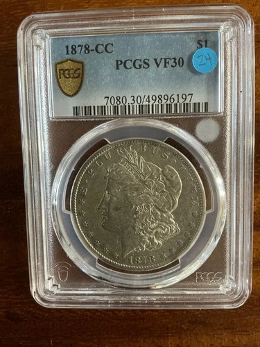 1878-CC Morgan Silver Dollar PCGS VF30 Eye Appeal Strong Strike