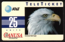 CANUSA: 25u Bald Eagle (German As Issued) Phone Card