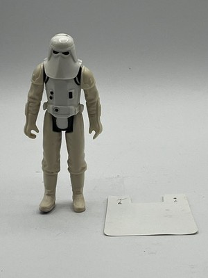 Vintage Star Wars Figure Snowtrooper Kenner Hong Kong 1980 Yellowing Incomplete