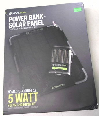GOAL ZERO Guide 12 Power Pack and Nomad 5 Solar Panel Kit