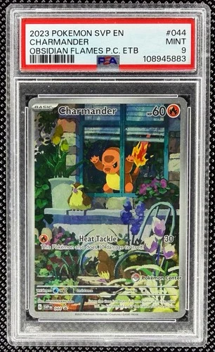 CHARMANDER PSA 9 2023 POKEMON SVP EN #044 OBSIDIAN FLAMES PC ETB 837
