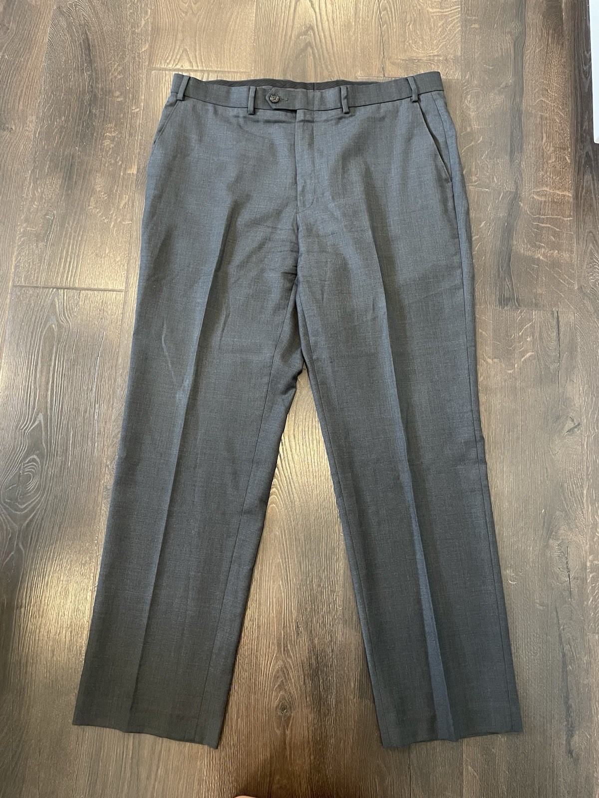 Vintage Polo Ralph Lauren Wool Dress Pants Mens Charcoal Pleated Estimated 36