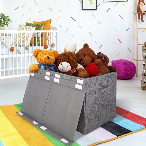 popoly Large Toy Box Chest with Lid, Collapsible Sturdy Toy Storage Organizer... - Picture 2 of 7