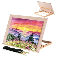 Large Artist Drawing Board 24" L x 15 5/8" W, Adjustable Beechwood Tabletop E...