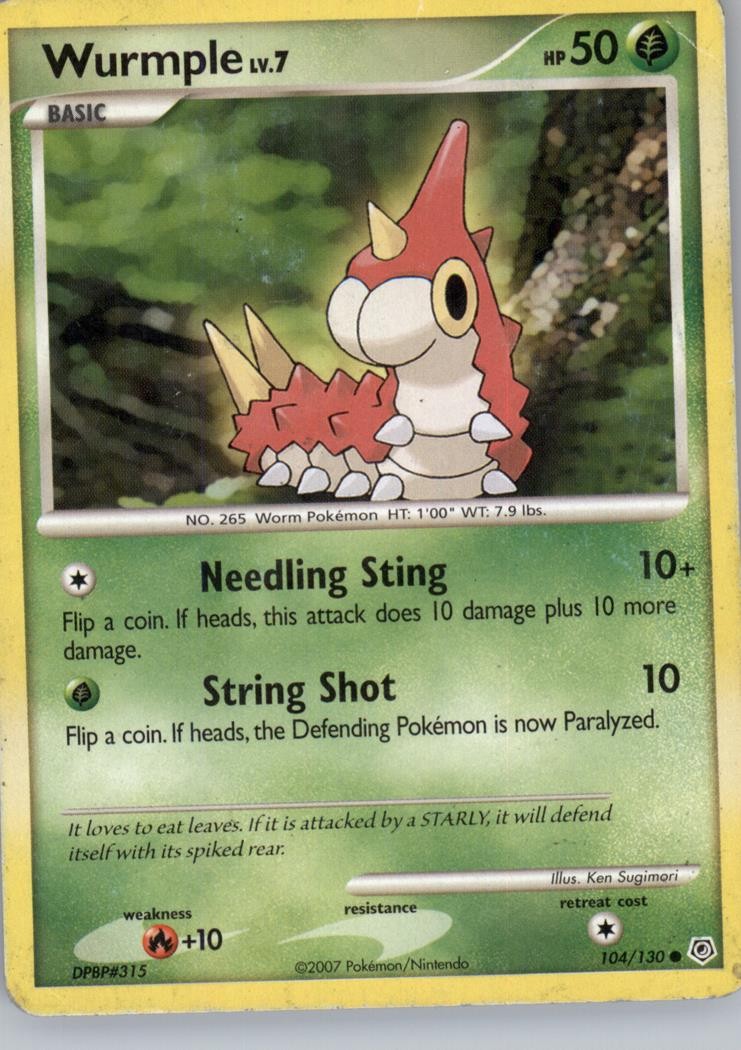 WURMPLE 104/130 DIAMOND & PEARL POKEMON DMG
