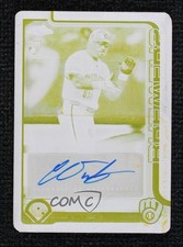 2025 Topps Chrome Update Printing Plate Yellow 1/1 Caleb Durbin Auto 1s4s