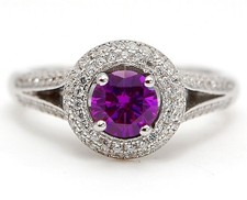 2CT Amethyst  Topaz 925 Solid Sterling Silver Ring Sz 7 UB1-1