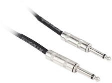 Rockville RCGT3B 3' 1/4'' TS to 1/4'' TS Guitar/Unbalanced Signal Cable-Black