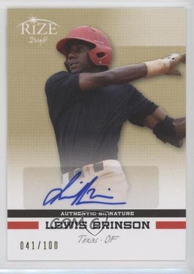 2012 Leaf Rize Draft Gold Auto 41/100 Lewis Brinson #13 Auto q3g