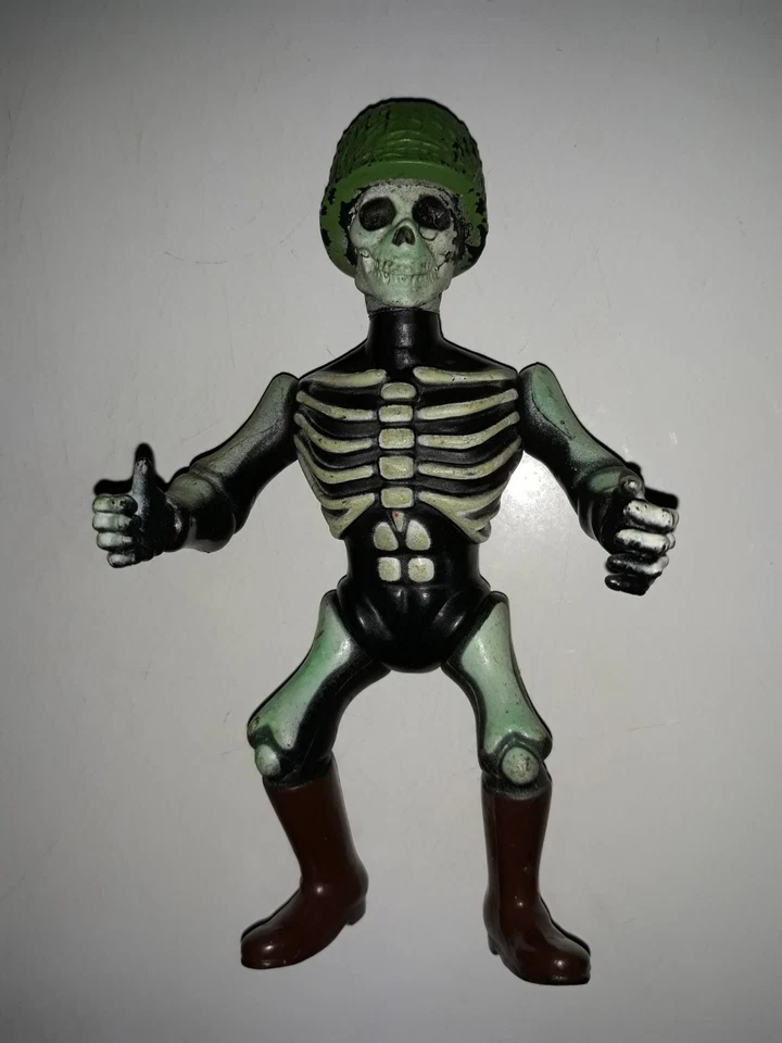 Figura Esqueleto 1984 MTC Nightmare Warriors Major Bones Remco Motu ¡Resplandor Raro! Foto 3 de 4