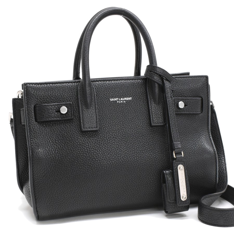 SAINT LAURENT PARIS Sac de Jour Nano 485019 Convertible Tote Bag Black T00W