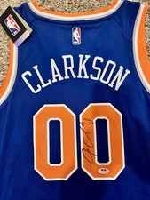 Jordan Clarkson Signed Autographed New York Knicks Jersey Psa/Dna Coa