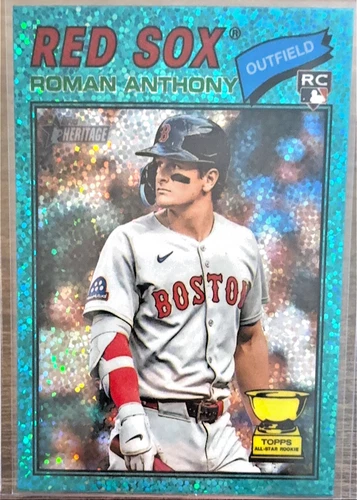 Roman Anthony #86 (RC) - 2026 Topps Heritage Chrome Aqua Sparkle Boston Red Sox