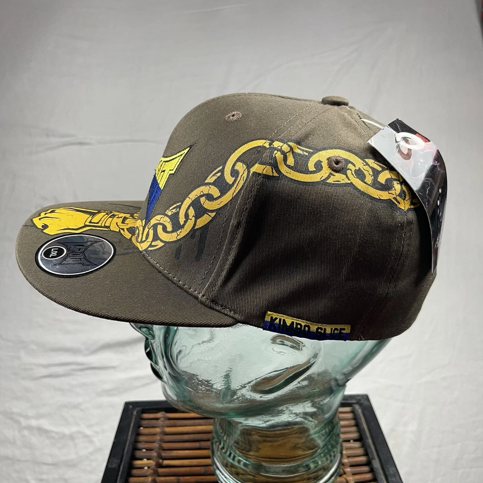 Gorra Kimbo Slice para hombre extra grande marrón ajustada cadena UFC lucha MMA Foto 4 de 4