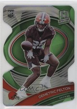 2021 Panini Spectra Rookie Neon Green Prizm Die-Cut /30 Demetric Felton #199 2r7