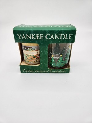 Yankee Candle Christmas Cookie Sampler & Tree Votive Holder 2003 New Old Stock