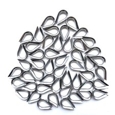 HEVERP 50 PCS M3 Stainless Steel Thimbles for 1/8 Inches Thimble - 50PCS