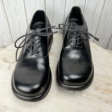 Dansko Women’s Jazz Y2K Clogs Size 10.5 Black Chunky Oxford Platform Lace Ups 