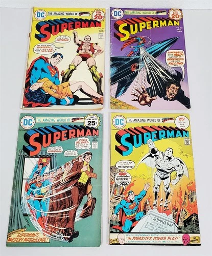 Z-934 VINTAGE 1970'S COLLECTION OF DC COMICS-THE AMAZING WORLD OF SUPERMAN LOT!