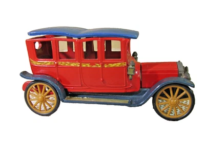 358Z RAMI JMK Leon Bollee Berline 1911 Tacot 1/43 France 28 Voiture Métal Rouge - Photo 1/4