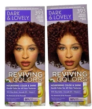 2x SoftSheen Carson Dark & Lovely Reviving Colors #393 SPICY AUBURN Set
