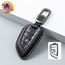 For Bmw X1 X3 X5 X6 X7 3 5 Series Leather Car Key Fob Cover Case Shell 4 Button