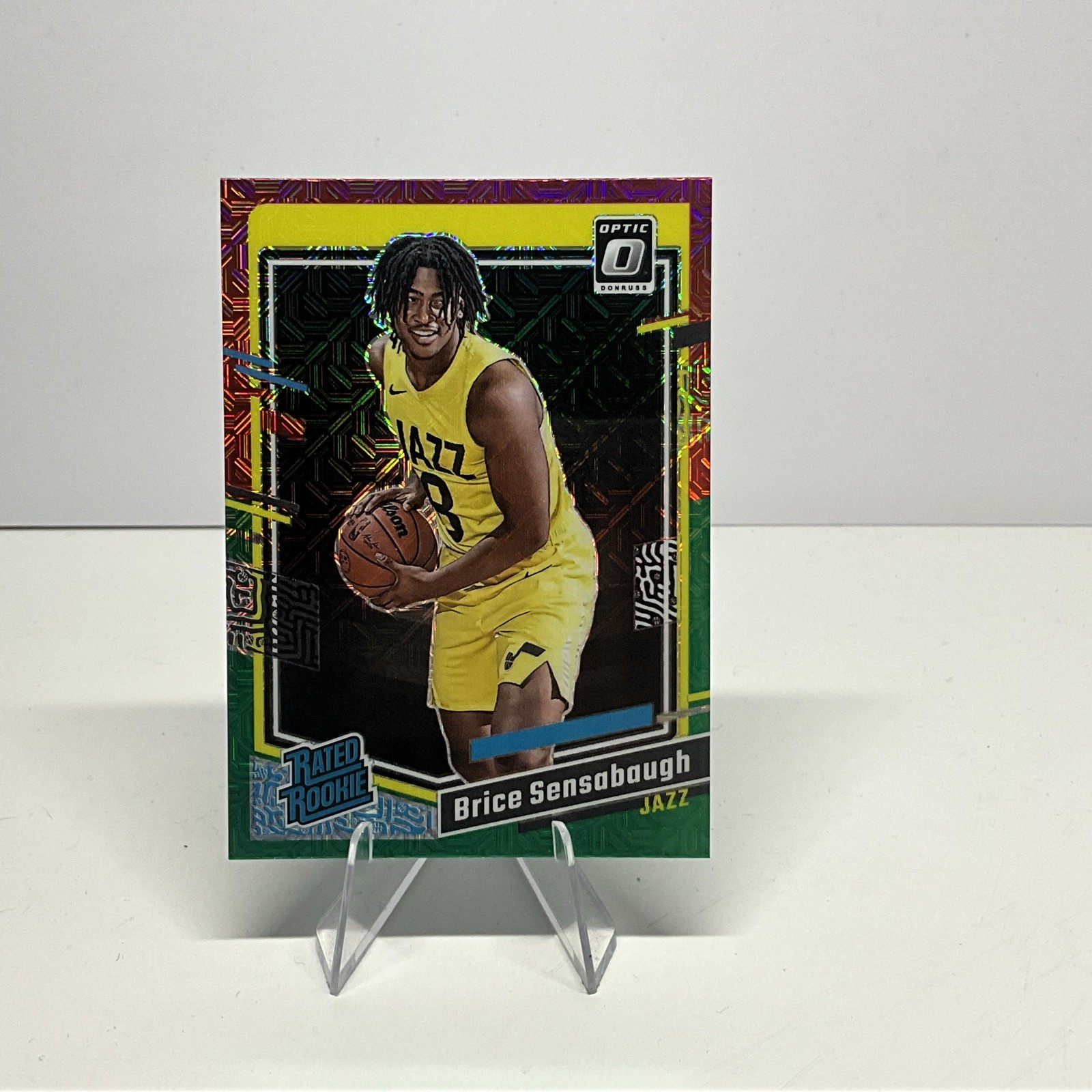 2023-24 Panini Optic Rated Rookie Brice Sensabaugh #209 Red International Prizm