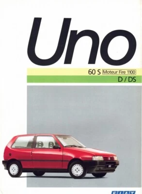 Catalogue Brochure Fiat Uno 60D / 60D/DS 04/1992 France - Photo 1/2