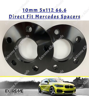 Alufelgen Spurverbreiterung 10mm x 2 passend für Mercedes GLE GLK GLS M R S V Klasse 66,6 schwarz