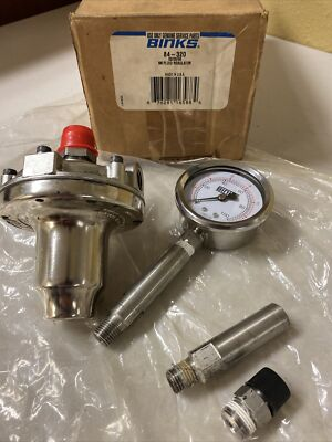 #ad #ad BINKS 84 320 SS LOW PRESSURE FLUID REGULATOR ASSEMBLY PSI BAR GAUGE FREE SHIP $350.95